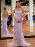 Mermaid Scoop Lace Long Evening Dress - Curvevia