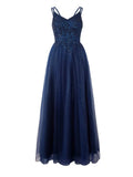 Yellow A-line Floor Length Glitter Tulle Mother of the Bride Dress - Curvevia