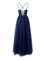Yellow A-line Floor Length Glitter Tulle Mother of the Bride Dress - Curvevia