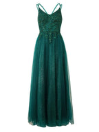 Yellow A-line Floor Length Glitter Tulle Mother of the Bride Dress - Curvevia