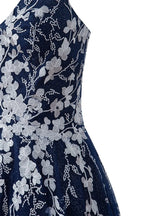 Aline Short Glitter Tulle Wedding Guest Dress with Appliques - Curvevia