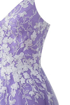 Aline Short Glitter Tulle Wedding Guest Dress with Appliques - Curvevia