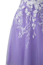 Aline Short Glitter Tulle Wedding Guest Dress with Appliques - Curvevia
