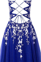 Aline Short Glitter Tulle Wedding Guest Dress with Appliques - Curvevia