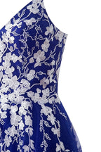 Aline Short Glitter Tulle Wedding Guest Dress with Appliques - Curvevia