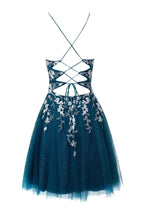 Aline Short Glitter Tulle Wedding Guest Dress with Appliques - Curvevia