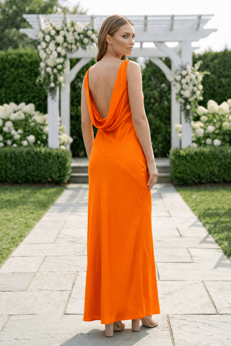 Charming Sheath V Neck  Stretch Satin Bridesmaid Dresses - Curvevia