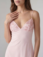 Blushing Pink Chiffon Sheath V-Neck Backless Short Dress - Curvevia