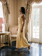 Butter Lace Sheath Square Neck Floor-Length Evening Dress - Curvevia