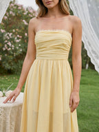 Butter Stretch Knit A-Line Straight Neck Back Zip Asymmetrical Dress - Curvevia