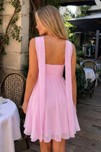 Yellow A Line Strapless Chiffon Wedding Guest Dress With Scarf - Curvevia