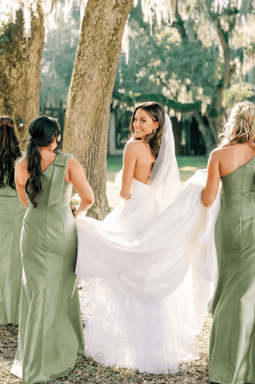 Light Blue One Shoulder Satin Sheath Long Bridesmaid Dresses - Curvevia