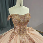 Classic Organza with Embroidery Cap Sleeve Sequined Quinceanera Dresses - Curvevia