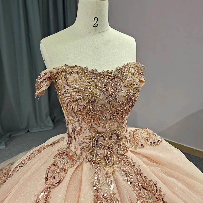 Classic Organza with Embroidery Cap Sleeve Sequined Quinceanera Dresses - Curvevia