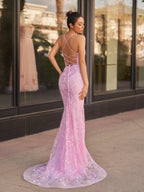 Mermaid Scoop Lace Long Evening Dress - Curvevia