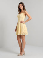 Daffodil Lace A-Line Sweetheart Short Dress - Curvevia