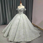 Quinceanera Dress Elegant Grey Quinceanera Dresses Sweetheart Sleeveless Ball Gown Party Dresses - Curvevia