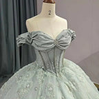 Quinceanera Dress Elegant Grey Quinceanera Dresses Sweetheart Sleeveless Ball Gown Party Dresses - Curvevia