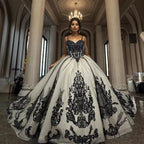 Soraya |  Spaghetti Straps Embroidery Lace Quinceanera Dresses - Curvevia