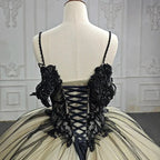 Soraya |  Spaghetti Straps Embroidery Lace Quinceanera Dresses - Curvevia