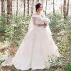 Ball Gown Satin Sweep Train White Wedding Dress with Sleeveless - Curvevia