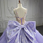 Spaghetti Straps Quinceanera Dresses Ball Gown with Butterfly Appliques and Bowknot - Curvevia