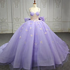 Spaghetti Straps Quinceanera Dresses Ball Gown with Butterfly Appliques and Bowknot - Curvevia