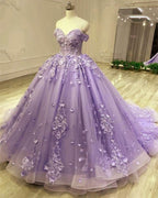 Lace Sky Blue Off the Shoulder Ball Gown Quinceanera Dresses - Curvevia