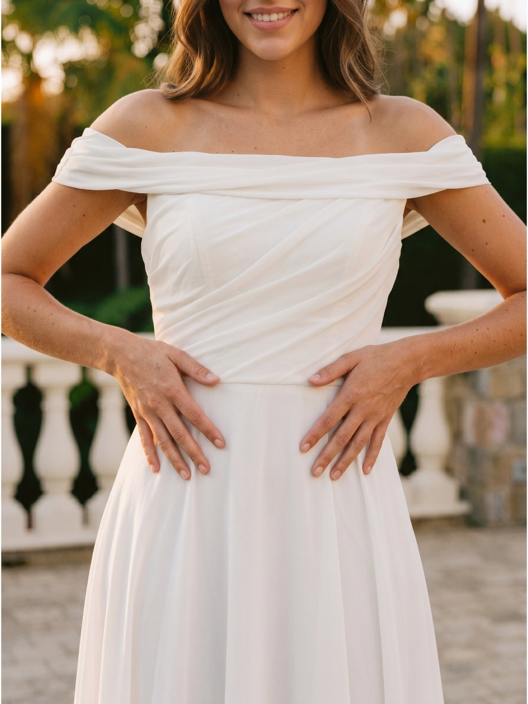 Ivory Chiffon A-Line One Shoulder Back Zip Floor-Length Bridesmaid Dress - Curvevia