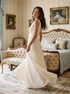 Ivory Chiffon A-Line One Shoulder Side Zip Floor-Length Bridesmaid Dress - Curvevia