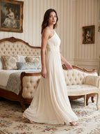 Ivory Chiffon A-Line One Shoulder Side Zip Floor-Length Bridesmaid Dress - Curvevia