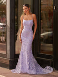 Mermaid Scoop Lace Long Evening Dress - Curvevia
