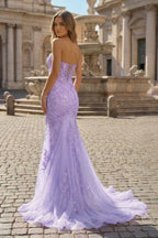 Mermaid Sweetheart Tulle Lace Evening Dress - Curvevia