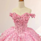 A Line Appliques Off the Shoulder Sweet Quinceanera Dresses with Beading - Curvevia