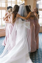Pink One Shoulder Sheath Flower Sleeveless Satin Long Bridesmaid Dress - Curvevia