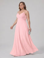 Coquette Petal Chiffon A-Line Sweetheart Backless Ankle-Length Plus Size Bridesmaid Dress - Curvevia