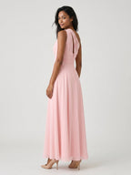 Petal Chiffon A-Line One Shoulder Back Zip Floor-Length Bridesmaid Dress with Pleating - Curvevia