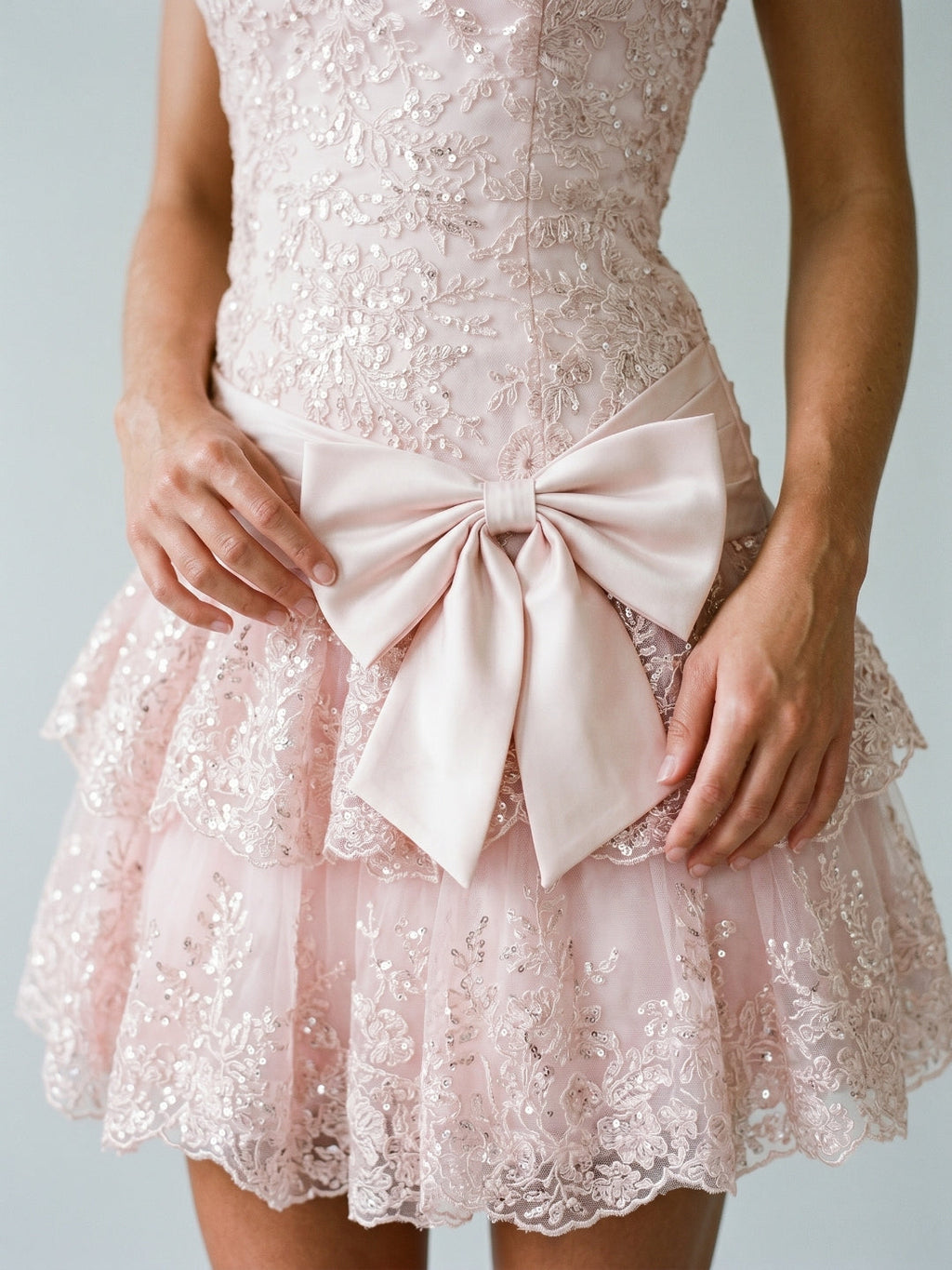 Petal Satin A-Line Straight Neck Back Zip Short Homecoming Dress with Cascading Ruffles - Curvevia