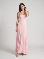 Petal Stretch Knit Trumpet Sweetheart Floor-Length Birthday Dress with Pleating - Curvevia