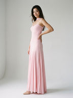 Petal Stretch Knit Trumpet Sweetheart Floor-Length Birthday Dress with Pleating - Curvevia