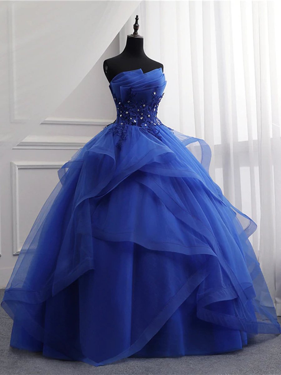 Royal Blue Lace Prom Dresses Royal Blue Lace Formal Graduation Dresses - Curvevia