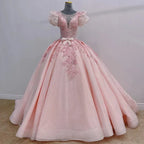 Romantic Quinceanera Organza Dress Ball Gown - Curvevia