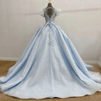Romantic Quinceanera Organza Dress Ball Gown - Curvevia