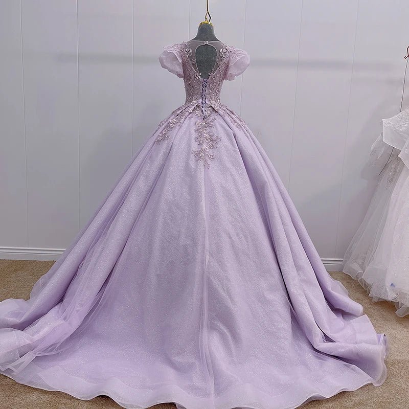 Romantic Quinceanera Organza Dress Ball Gown - Curvevia