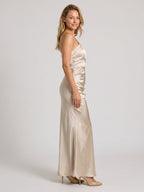 Sand Sheath One Shoulder Side Zip Floor-Length Bridesmaid Dress - Curvevia