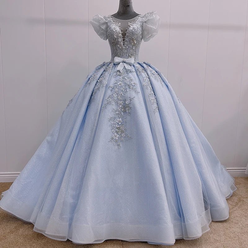 Romantic Quinceanera Organza Dress Ball Gown - Curvevia