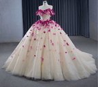 Romantic Heart  Off-the-Shoulder Tulle Quinceañera Dress - Curvevia