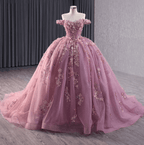 Floral Lace Sweetheart Corset Ball Gown Quinceañera Dress - Curvevia