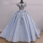Romantic Quinceanera Organza Dress Ball Gown - Curvevia