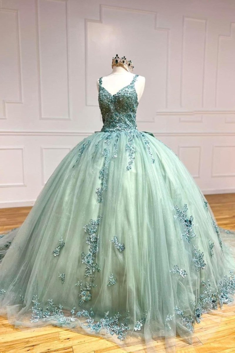 Quinceanera Ball Gown Sweetheart Quinceanera Dresses With Appliques - Curvevia